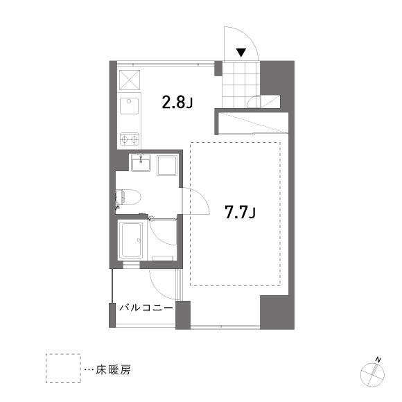 RIOILHA 29.93㎡の間取り図