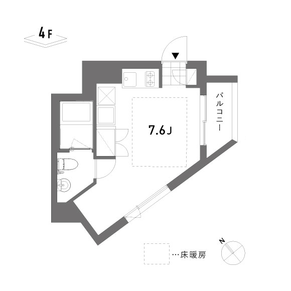 primus 22.84㎡の間取り図