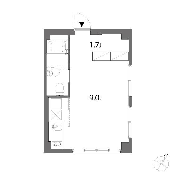 KGMコート 28.04㎡の間取り図