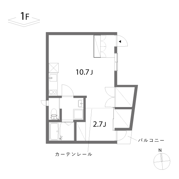 葉薫館 35.70㎡の間取り図