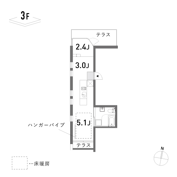 荘 31.20㎡の間取り図