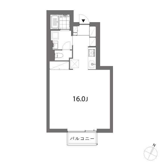 KOMORE bldg. 43.0㎡の間取り図