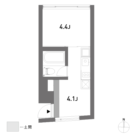 カトレ・コート 21.83㎡の間取り図