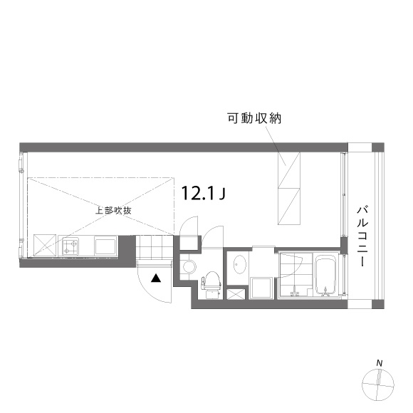 OPUS 32.81㎡の間取り図