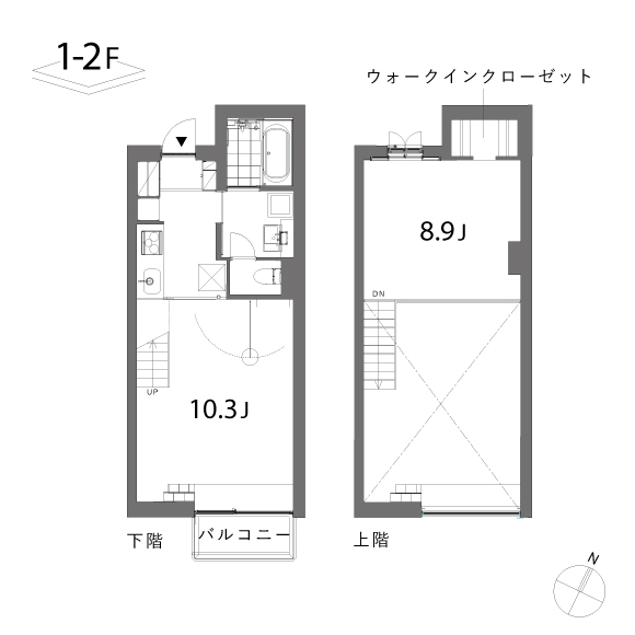 KOMORE bldg. 56.3㎡の間取り図