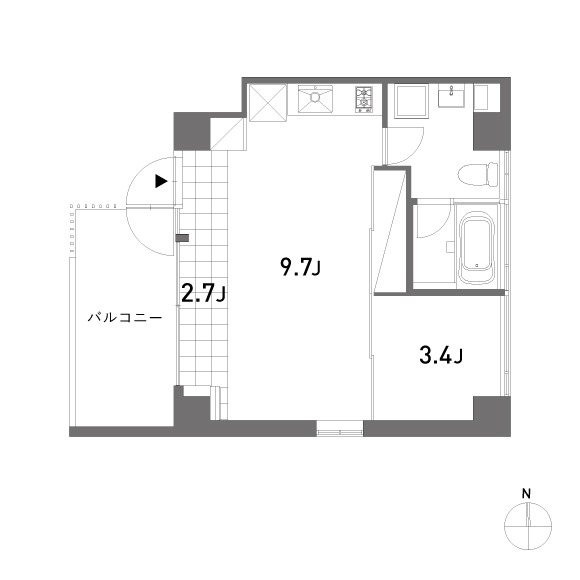 CORPORATE HOUSE K6 40.21㎡の間取り図
