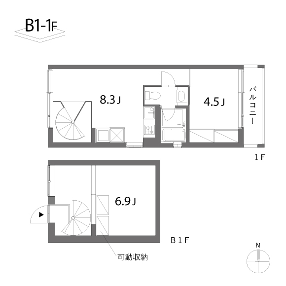 DUO 53.04㎡の間取り図