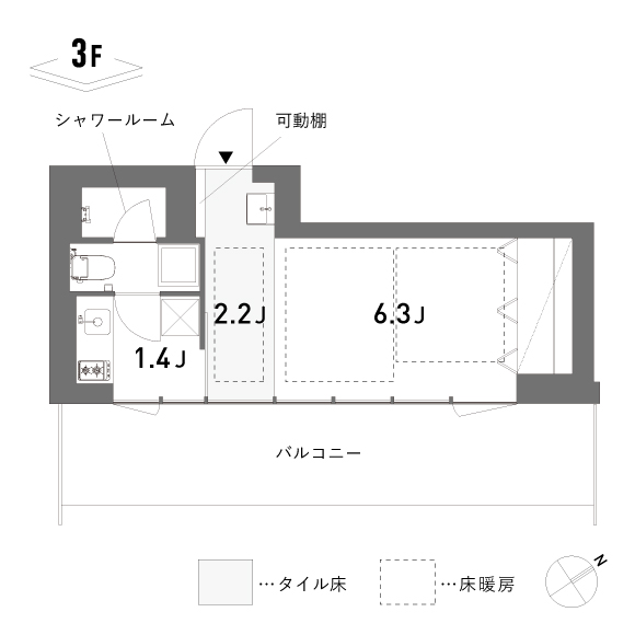 KAJITA APARTMENTS 302の間取り