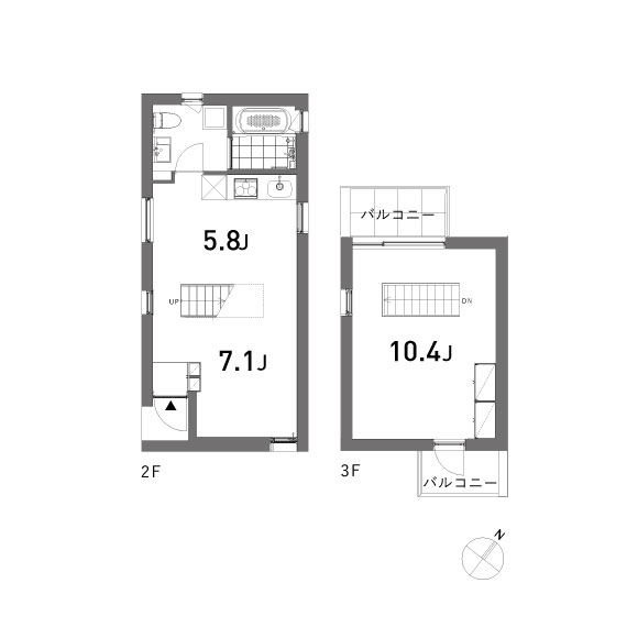 KOMORE bldg. 54.0㎡の間取り図