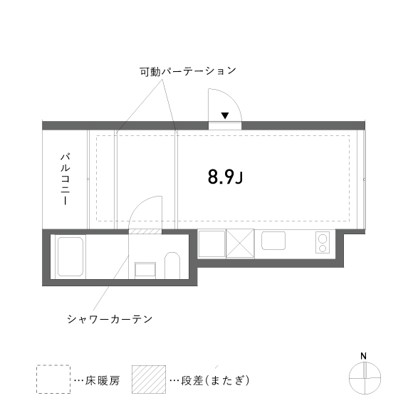 LINO 22.66㎡の間取り図