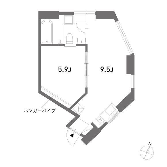 La Torretta 38.20㎡の間取り図