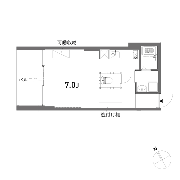 N bldg. 27.05㎡の間取り図