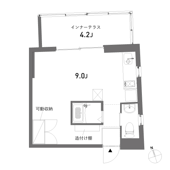 N bldg. 32.97㎡の間取り図