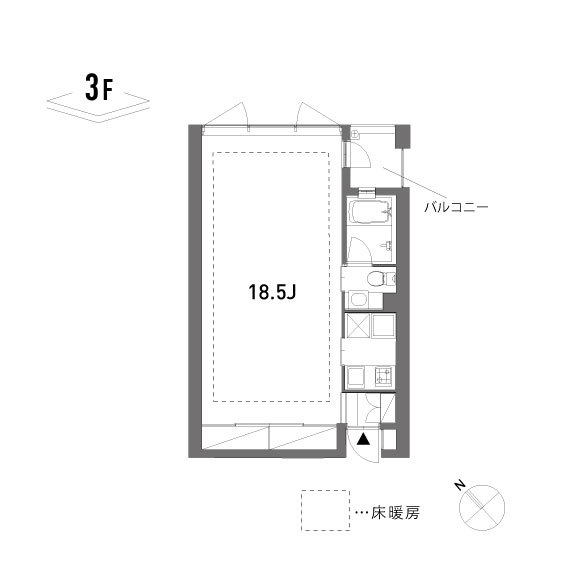 Quatre Saisons 41.47㎡の間取り図