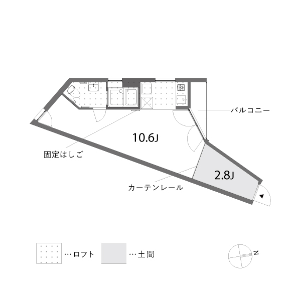 SAKAMURA HOUSE 32.44㎡＋loft6.52㎡の間取り図