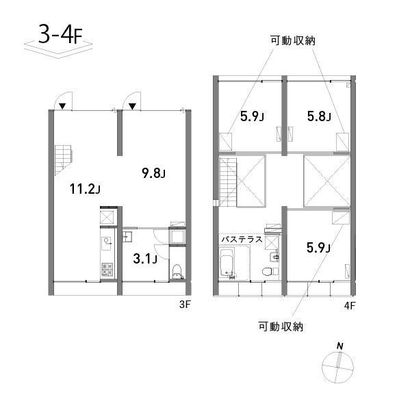 Vague 101.78㎡の間取り図