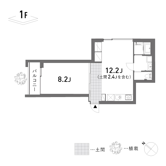 TREES 49.55㎡の間取り図