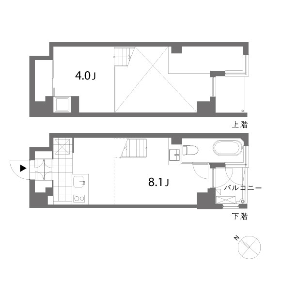 ソフィア・スクエア銀座 34.47㎡の間取り図