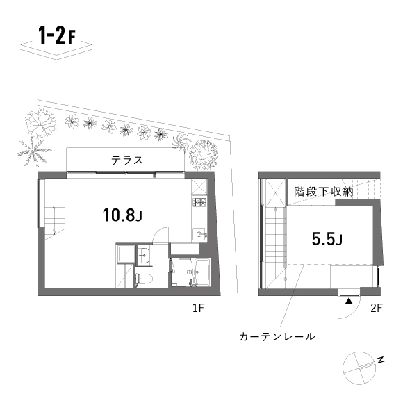 KMK 47.08㎡の間取り図