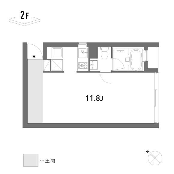 al domino 30.65㎡の間取り図