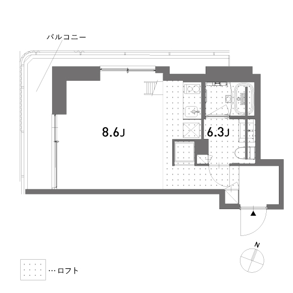 alefia 27.59㎡+LOFT11.20㎡の間取り図