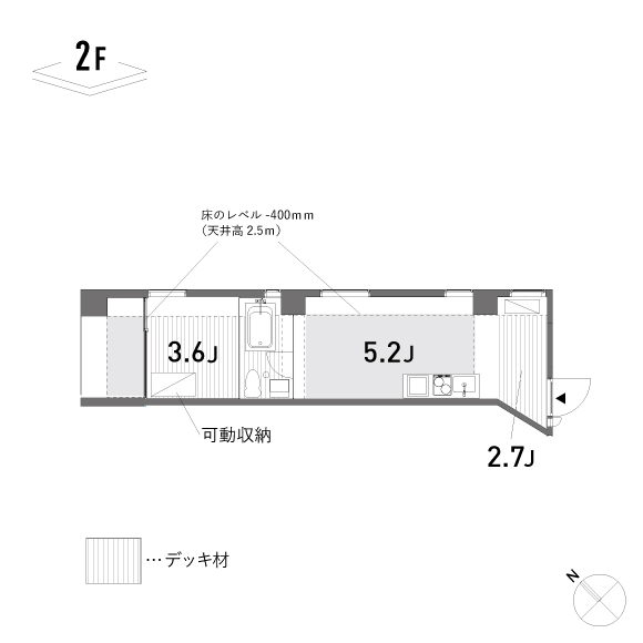 blanco cubo 27.78㎡の間取り図