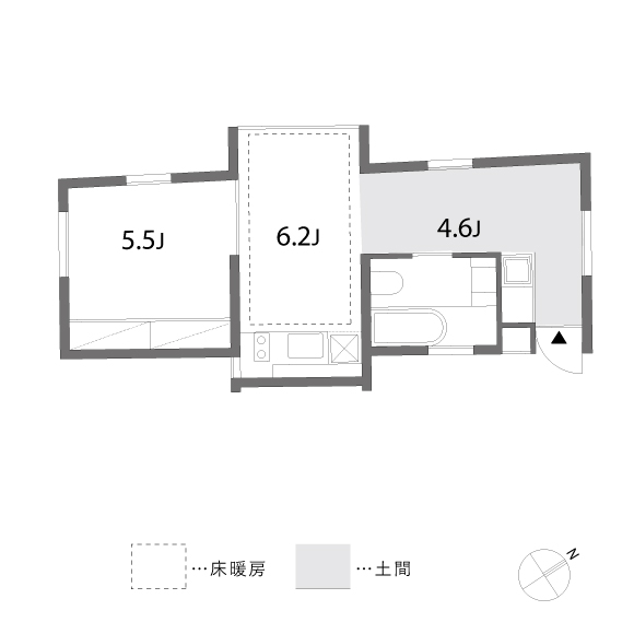 blocco 40.74㎡の間取り図