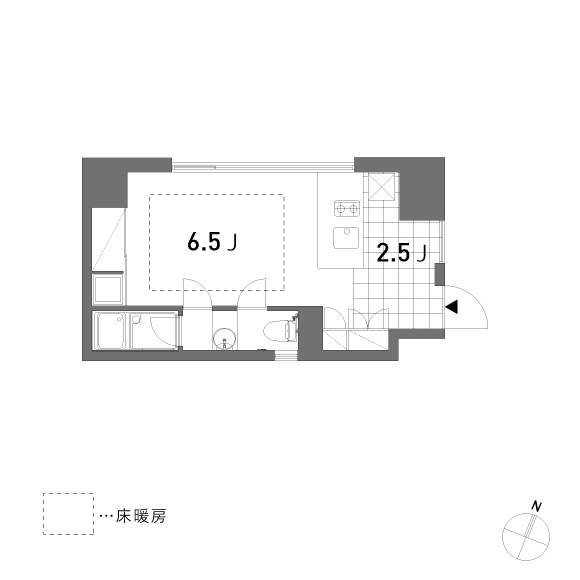RIOILHA 26.37㎡の間取り図