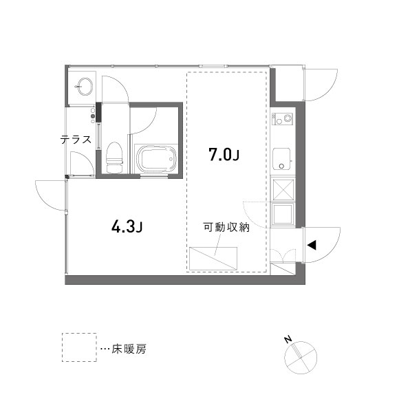 domino 29.1㎡の間取り図