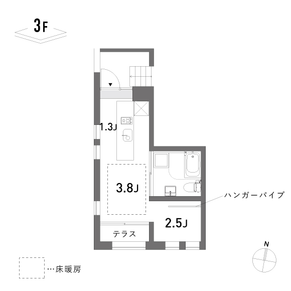 荘 24.61㎡の間取り図