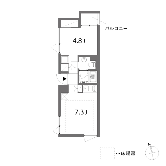 L 34.19㎡の間取り図