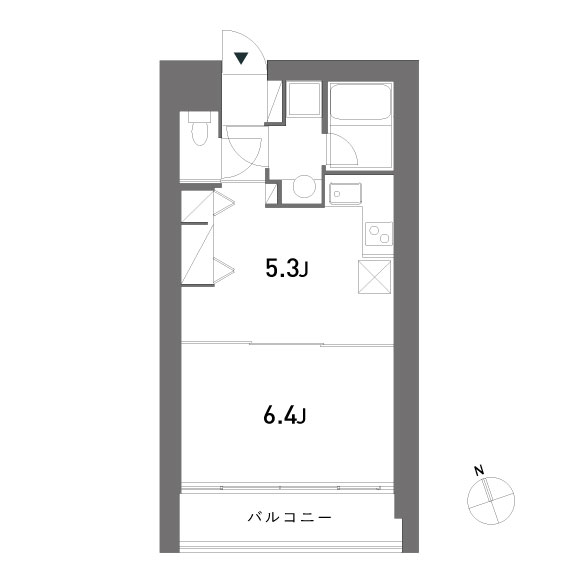field 34.22㎡の間取り図