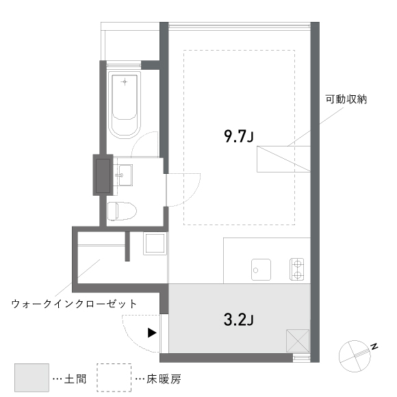 schirmberg 34.24㎡の間取り図